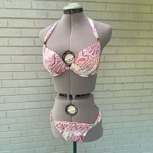 Victoria Secret Bombshell paisley bikini 34C NWOT
